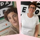 Judith Castro, concejala de Impulso Económico en ayuntamiento de Palencia y Marta Munguí de Gigantes y Cabezudos de Palencia