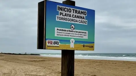 Cartel playa de Torregorda Cartel playa de Torregorda