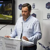 Miguel Hervás durante la rueda de prensa Miguel Hervás durante la rueda de prensa