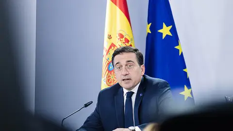 Imagen de archivo. El Ministro de Asuntos Exteriores, José Manuel Albares, durante una rueda de prensa tras la reunión del Consejo de Ministros. Imagen de archivo. El Ministro de Asuntos Exteriores, José Manuel Albares, durante una rueda de prensa tras la reunión del Consejo de Ministros.