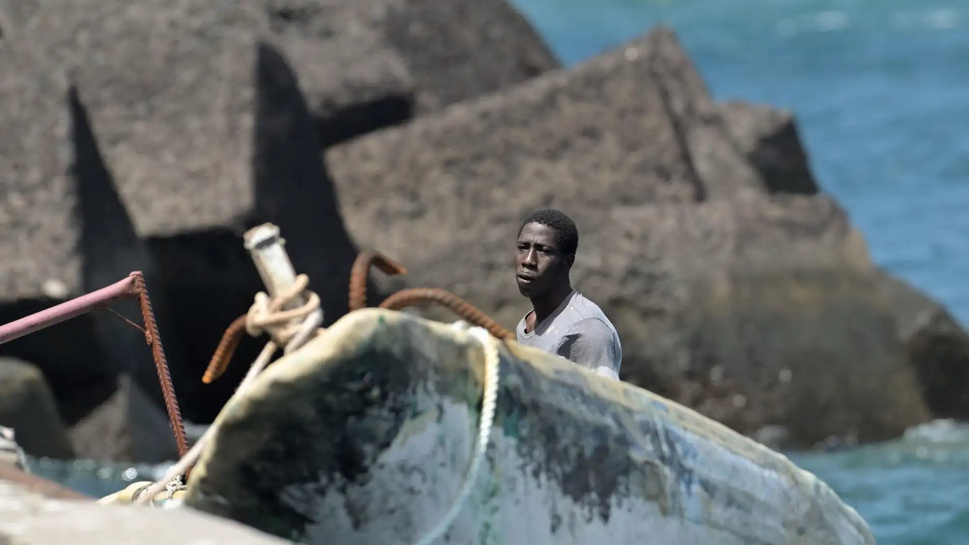 Imagen de archivo. Fotografía de personas migrantes en aguas cercanas a El Hierro. Imagen de archivo. Fotografía de personas migrantes en aguas cercanas a El Hierro.