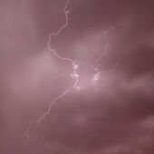 Tormenta eléctrica en Granada vista desde Ogíjares