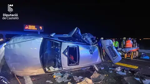 Imagen de uno de los vehículos implicados en el accidente Imagen de uno de los vehículos implicados en el accidente