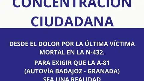 La Plataforma A-81 demanda en Azuaga la conversión de la N-432 y recuerda a la última víctima La Plataforma A-81 demanda en Azuaga la conversión de la N-432 y recuerda a la última víctima