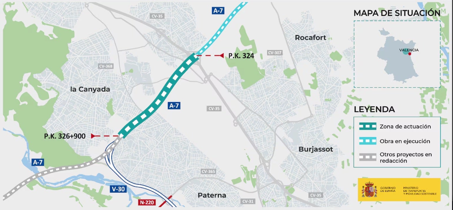 Transportes aprueba el trazado para ampliar el Baipás entre los enlaces con la V30 y la Pista de Ademuz Transportes aprueba el trazado para ampliar el Baipás entre los enlaces con la V30 y la Pista de Ademuz