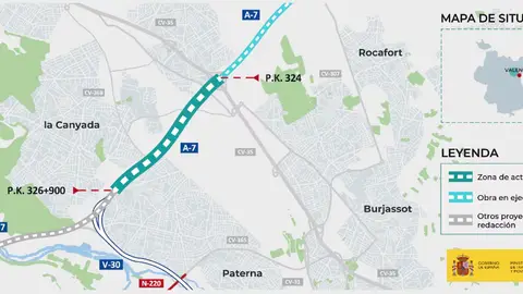 Mapa de la actuación prevista baipás