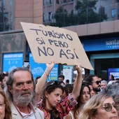 Imagen de una protesta contra el turismo masivo en Mallorca Imagen de una protesta contra el turismo masivo en Mallorca