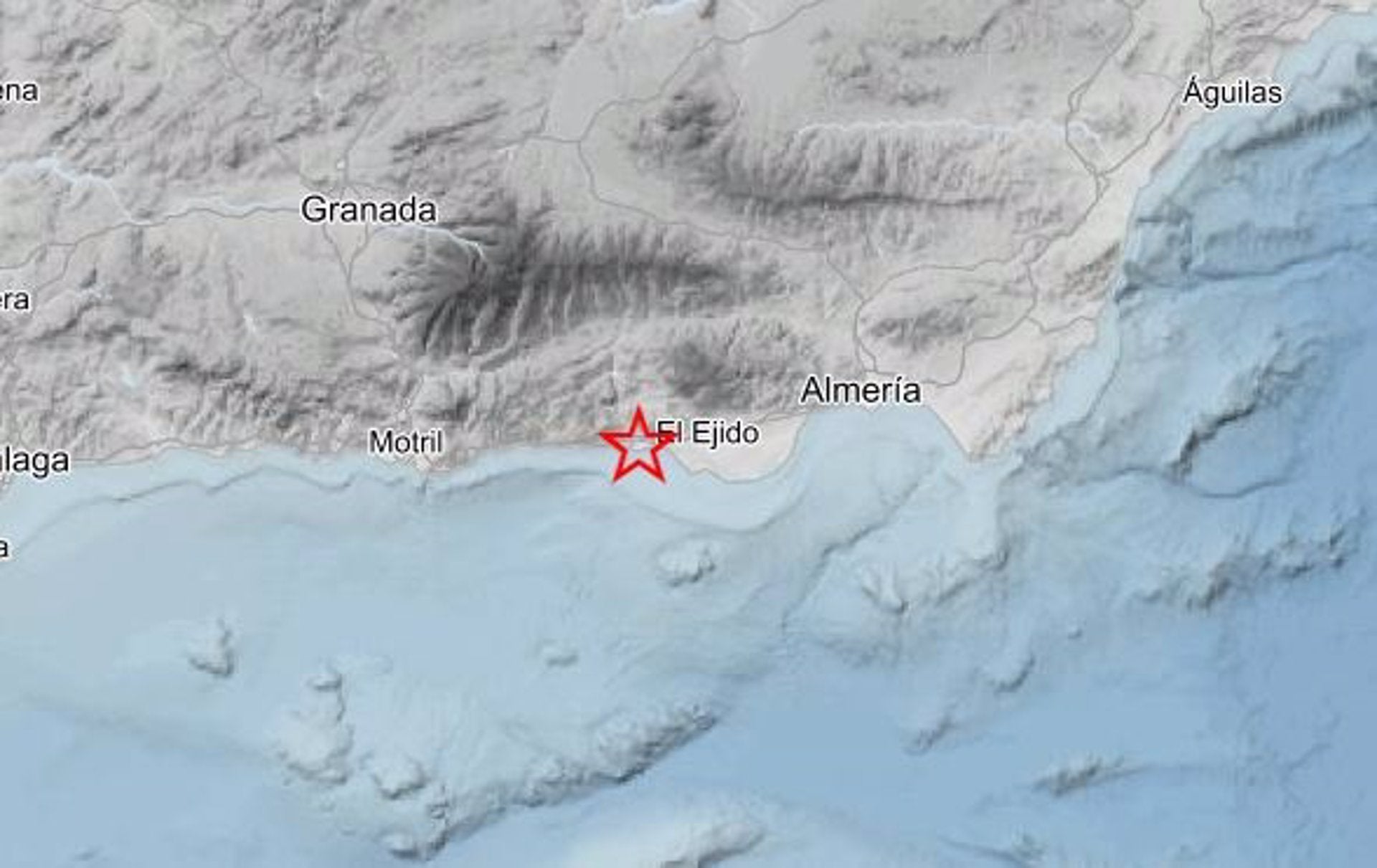 Registrado un terremoto con epicentro en Adra y de magnitud 3,4 Registrado un terremoto con epicentro en Adra y de magnitud 3,4