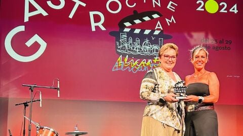 Cristina Figueira premiada en 'gastro Cinema 2024'.