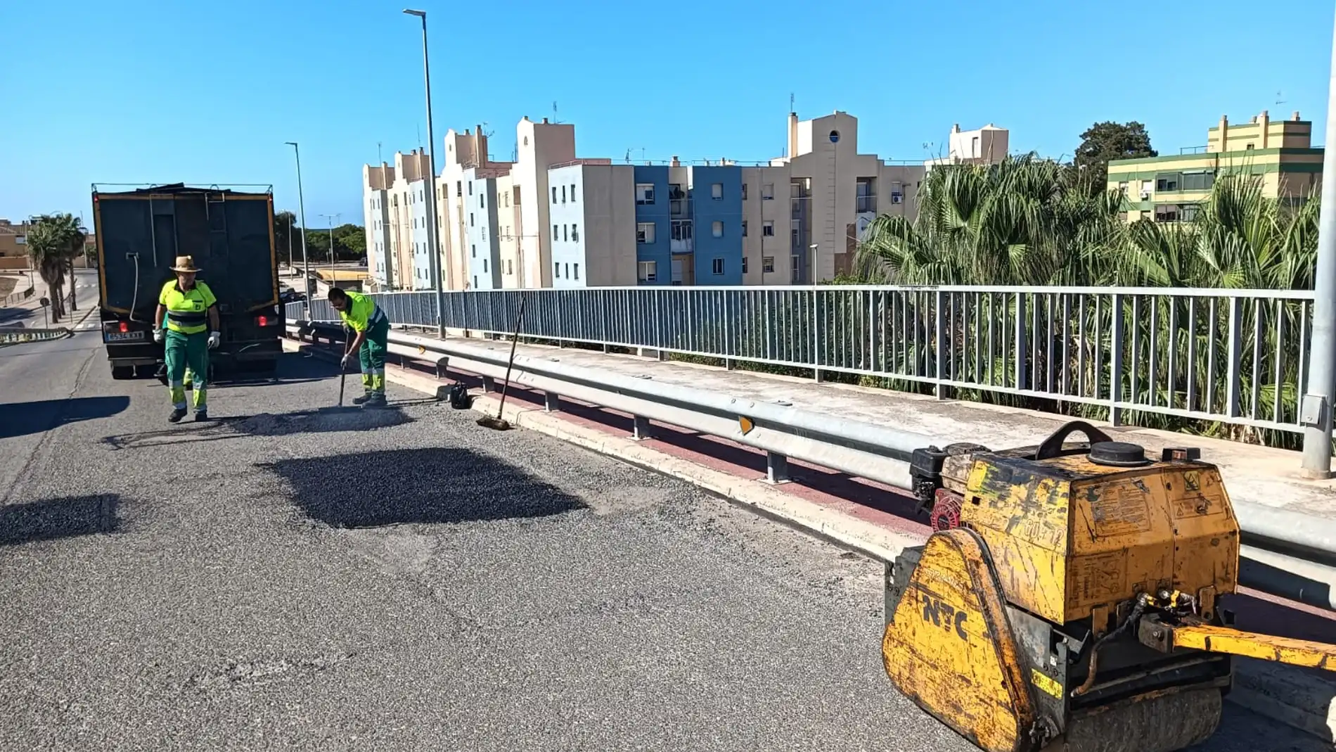 Una de las calles en las que se está trabajando Una de las calles en las que se está trabajando