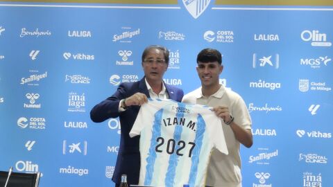 Izan Merino y Loren Juarros, M&aacute;laga CF 