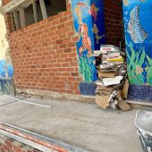 Obras inacabadas en el colegio Emilio Luna