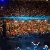 Foto aérea de la noche del concierto de Mojinos Escozíos en Puerto Real Foto aérea de la noche del concierto de Mojinos Escozíos en Puerto Real