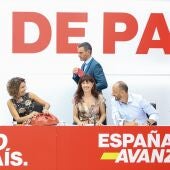 Pedro Sánchez en la última reunión de la Ejecutiva Federal del PSOE