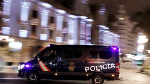 Un furgón de la Policía Nacional. 