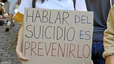 "Hablar del suicidio salva vidas ", el lema de una campaña preventiva "Hablar del suicidio salva vidas ", el lema de una campaña preventiva