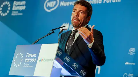 El president de la Generalitat, Carlos Mazón, durante su intervención este martes en el Fórum Europa Tribuna Mediterránea. El president de la Generalitat, Carlos Mazón, durante su intervención este martes en el Fórum Europa Tribuna Mediterránea.