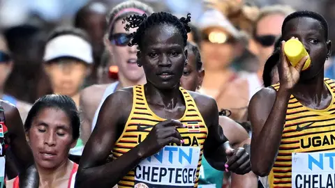La atleta Rebecca Cheptegei, durante su participación en el Mundial de Atletismo de Budapest en 2023 La atleta Rebecca Cheptegei, durante su participación en el Mundial de Atletismo de Budapest en 2023/ Reuters/Dylan Martinez