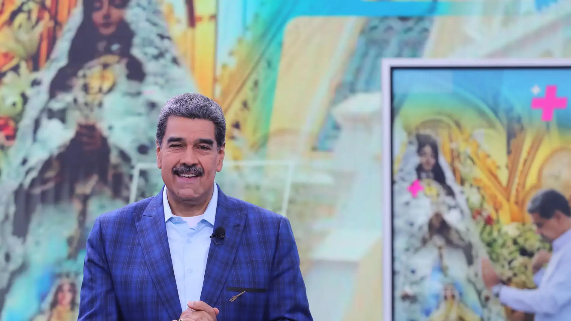 Nicolás Maduro hablando durante la transmisión de su programa en Venezuela Nicolás Maduro hablando durante la transmisión de su programa en Venezuela