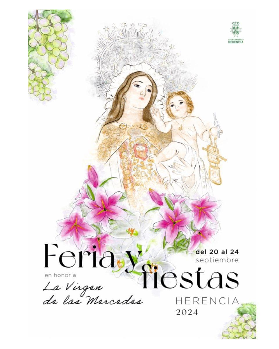 Herencia celebrará sus fiestas en honor a la Virgen de las Mercedes del 20 al 24 de septiembre Herencia celebrará sus fiestas en honor a la Virgen de las Mercedes del 20 al 24 de septiembre
