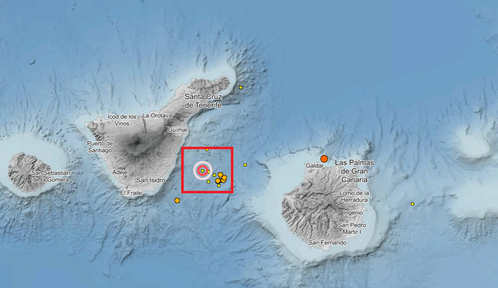 Canarias registra una serie sísmica con 6 terremotos en una hora Canarias registra una serie sísmica con 6 terremotos en una hora