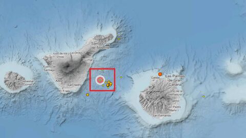 Zona del volc&aacute;n de Enmedio en la franja submarina que separa Gran Canaria y Tenerife