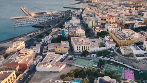 Imagen a&eacute;rea de Puerto del Rosario 