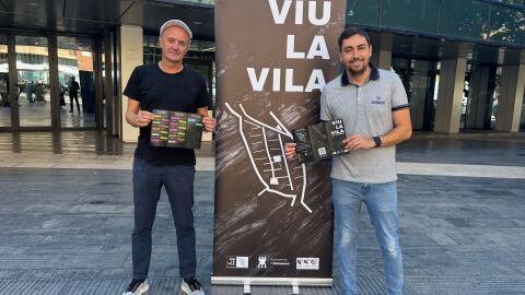 El concejal de Cultura, Vicente Blai, y el director del festival Viu la Vila, Tom&aacute;s Ib&aacute;&ntilde;ez. 