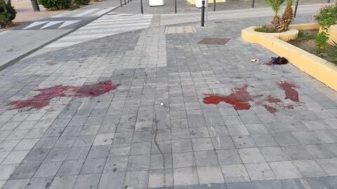 Sangre del herido en la Vila Joisoa