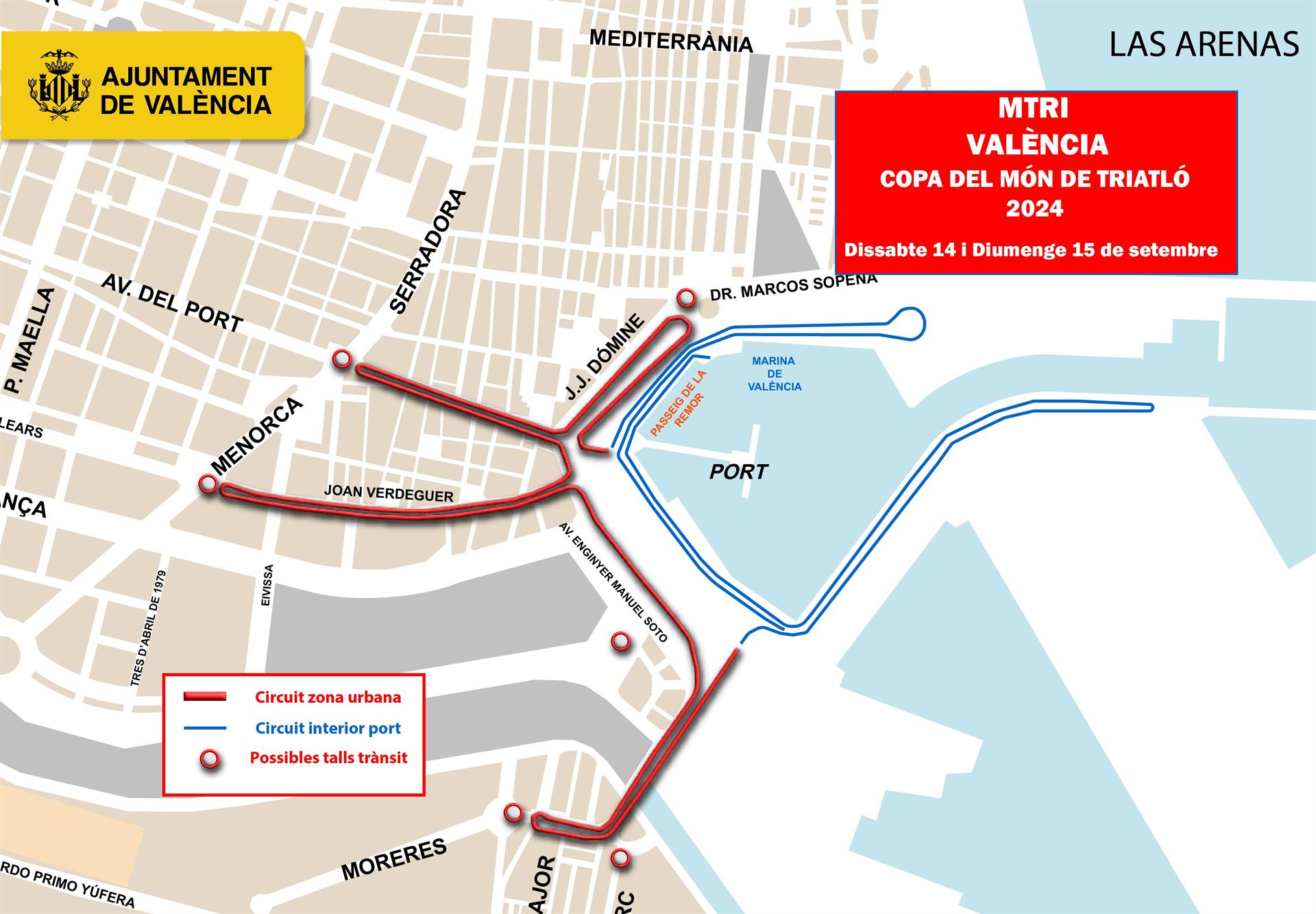 El Ayuntamiento prepara un dispositivo de tráfico para el Triatlón 'MediterráneaTRI' en Marina de València El Ayuntamiento prepara un dispositivo de tráfico para el Triatlón 'MediterráneaTRI' en Marina de València