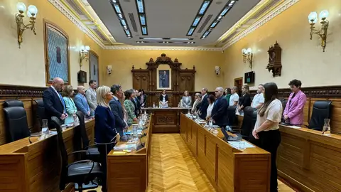 El Pleno de Gijón guarda un minuto de silencio en memoria de los dos fallecidos en el Musel en accidente laboral El Pleno de Gijón guarda un minuto de silencio en memoria de los dos fallecidos en el Musel en accidente laboral