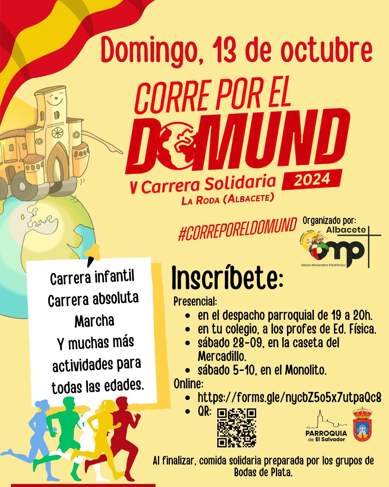 Vuelve a La Roda la carrera por el ‘Domund’ en su quinta edición Vuelve a La Roda la carrera por el ‘Domund’ en su quinta edición