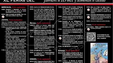 Programa de las XL Ferias del Jamón de Teruel y alimentos de calidad FERIA JAMON