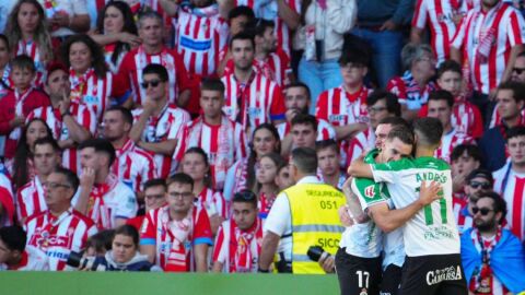 Celebraci&oacute;n del gol del Racing