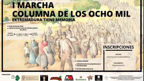 Más de medio millar de personas participaron este domingo en Fuente del Arco en la I Marcha "Columna de los Ocho Mil" Más de medio millar de personas participaron este domingo en Fuente del Arco en la I Marcha "Columna de los Ocho Mil"