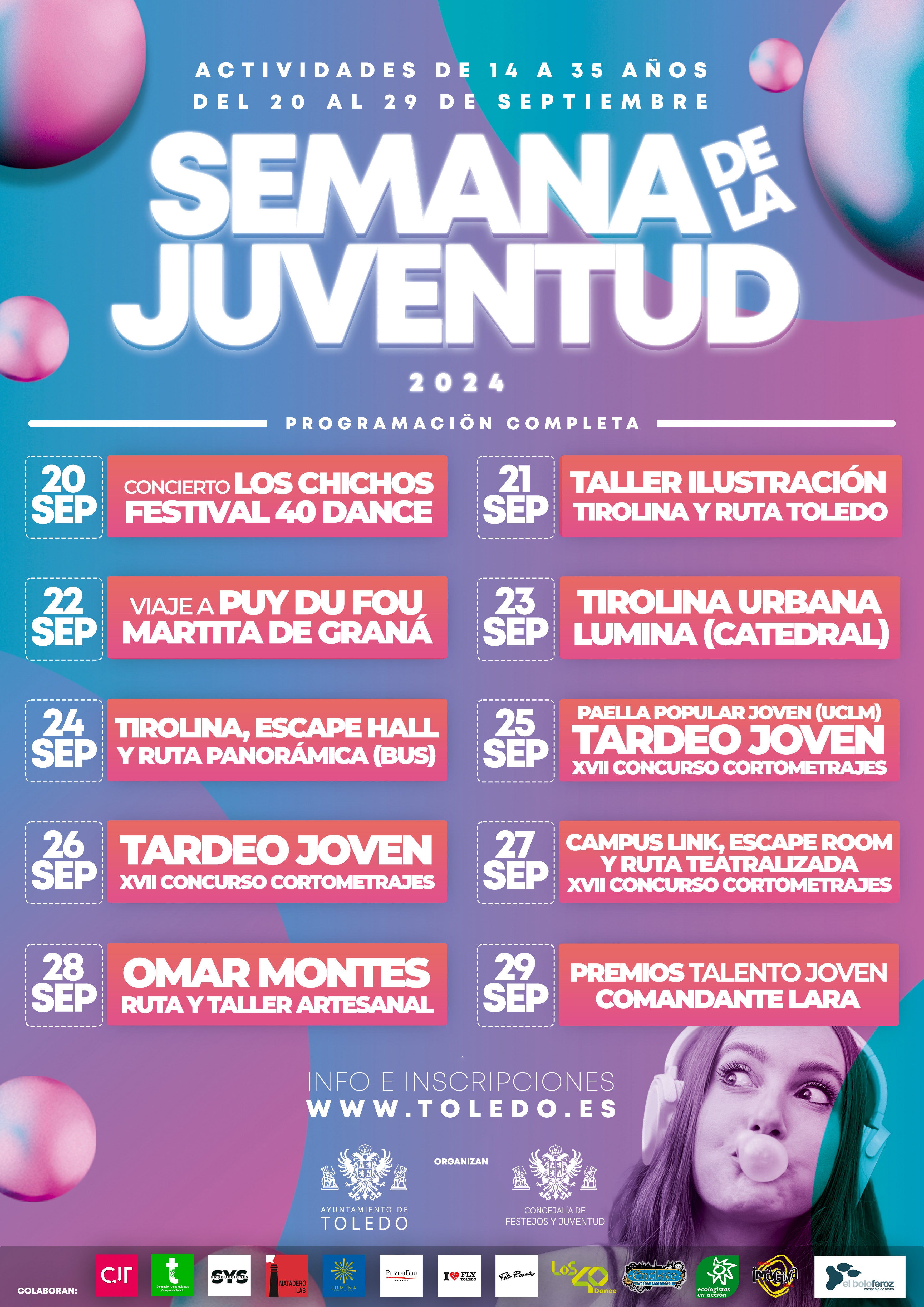 Conciertos, rutas, visitas guiadas o monólogos en la Semana de la Juventud Conciertos, rutas, visitas guiadas o monólogos en la Semana de la Juventud