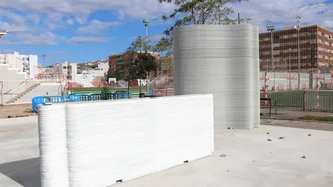 Uno de los módulos impresos mediante tecnología 3D para la nueva cafetería de El Fornás Uno de los módulos impresos mediante tecnología 3D para la nueva cafetería de El Fornás