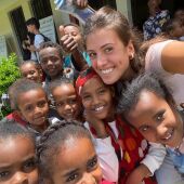 Ruth González de voluntariado