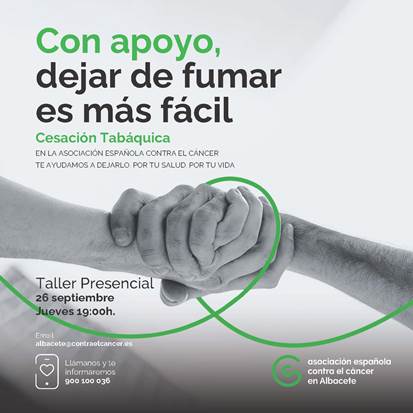 Si quieres dejar de fumar, la Asociación contra el cáncer tiene un curso para ti Si quieres dejar de fumar, la Asociación contra el cáncer tiene un curso para ti