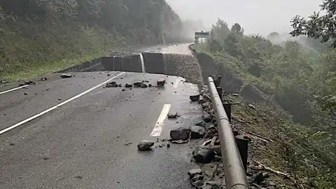 Estado de acceso de la carretera del Somport en la vertiente francesa Estado de acceso de la carretera del Somport en la vertiente francesa