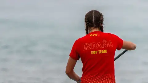 Alexia Soto, en una prueba de SUP. Alexia Soto, en una prueba de SUP.