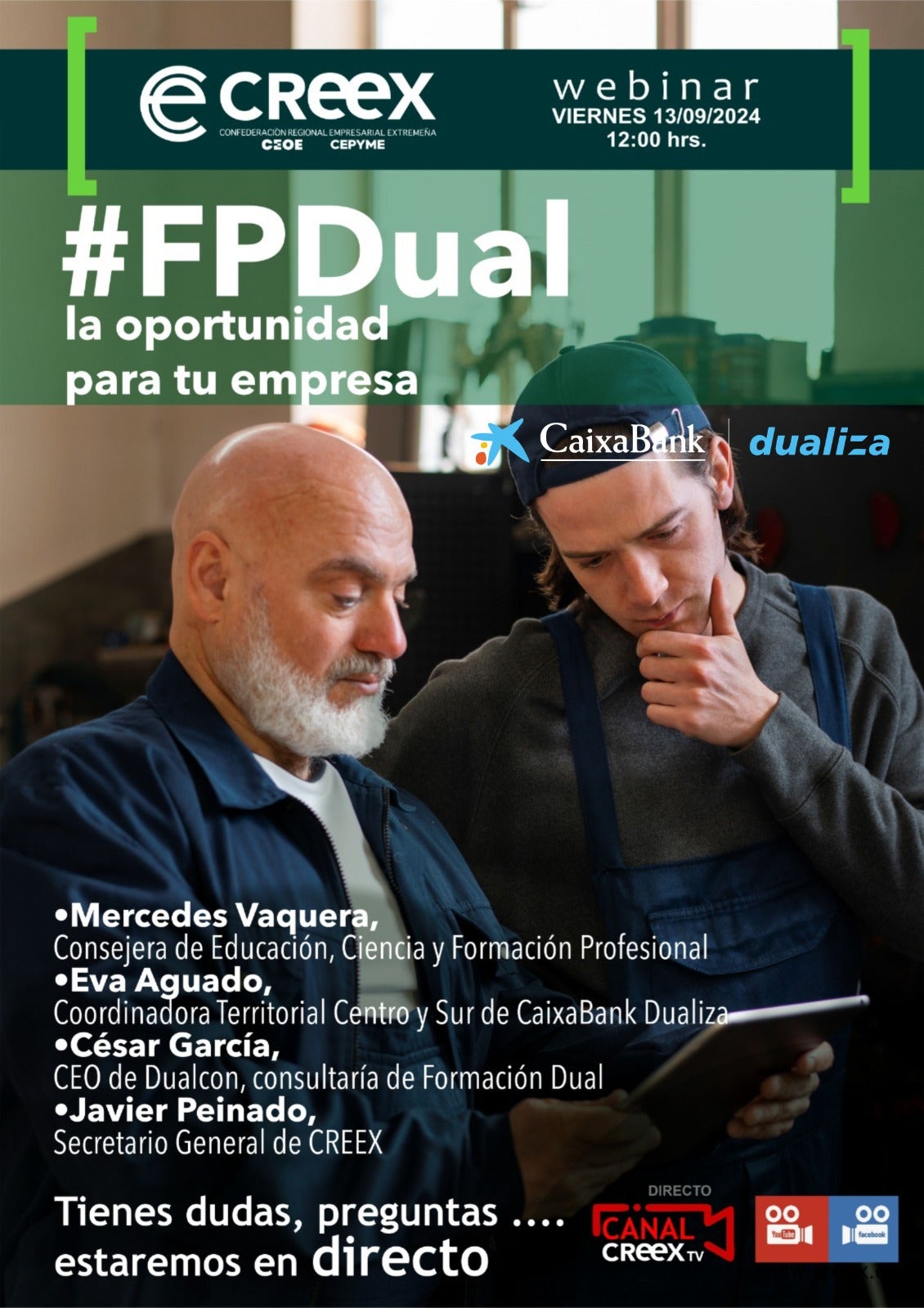 La Junta recoge la propuesta de la CREEX para que los alumnos de la FP Dual cobre una retribución asumida por la administración La Junta recoge la propuesta de la CREEX para que los alumnos de la FP Dual cobre una retribución asumida por la administración