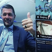 El doctor Alberto Breda, des de Bordeus, i l'equip assistencial que acompanyava el pacient a Pequín El doctor Alberto Breda, des de Bordeus, i l'equip assistencial que acompanyava el pacient a Pequín