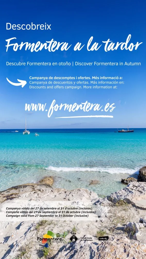Campaña del Consell insular que lleva por nombre Descubre Formentera en otoño Campaña del Consell insular que lleva por nombre Descubre Formentera en otoño