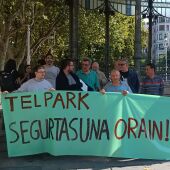 Los trabajadores de los aparcamientos concentrados