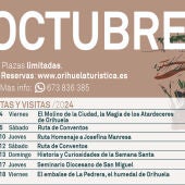 Rutas turísticas de Semana Santa, Miguel Hernández y naturaleza en Orihuela este octubre 
