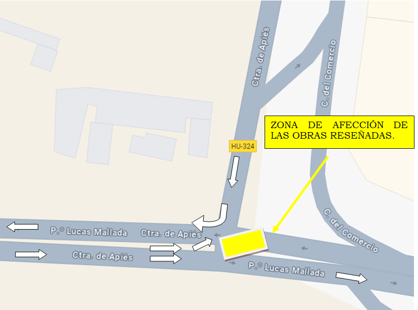 Afecciones al tráfico rodado en el paseo Lucas Mallada Afecciones al tráfico rodado en el paseo Lucas Mallada