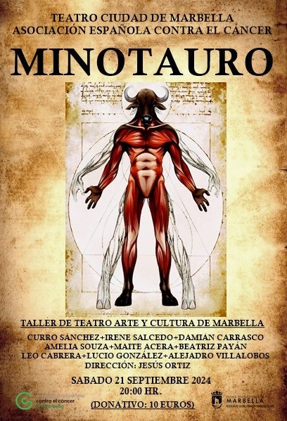 'Minotauro': teatro a beneficio de la AECC de Marbella 'Minotauro': teatro a beneficio de la AECC de Marbella