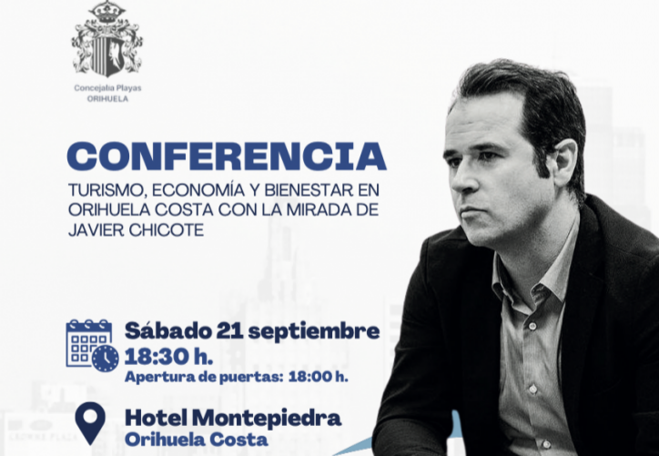 El periodista Javier Chicote ofrece este sábado en Campoamor la conferencia 'Turismo, economía y bienestar en Orihuela Costa' El periodista Javier Chicote ofrece este sábado en Campoamor la conferencia 'Turismo, economía y bienestar en Orihuela Costa'