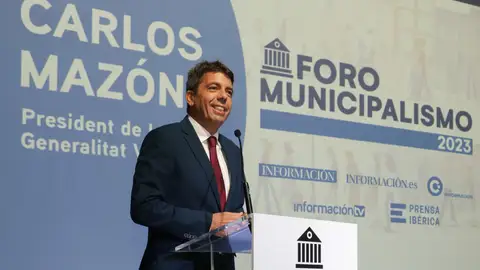 Mazón en una foto de archivo del foro de municipalismo Mazón en una foto de archivo del foro de municipalismo